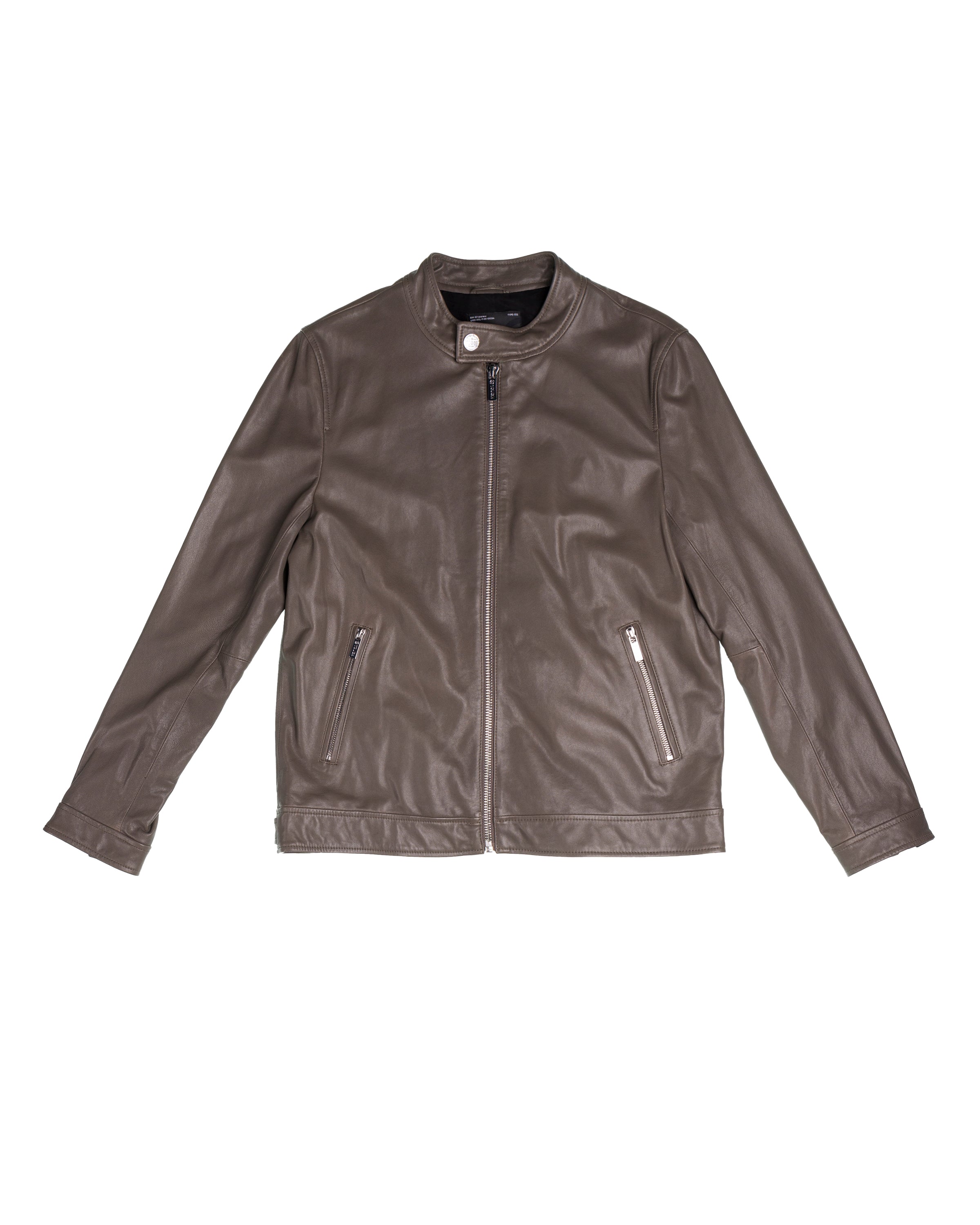 TOUGH JEANSMITH Zipped leather jacket