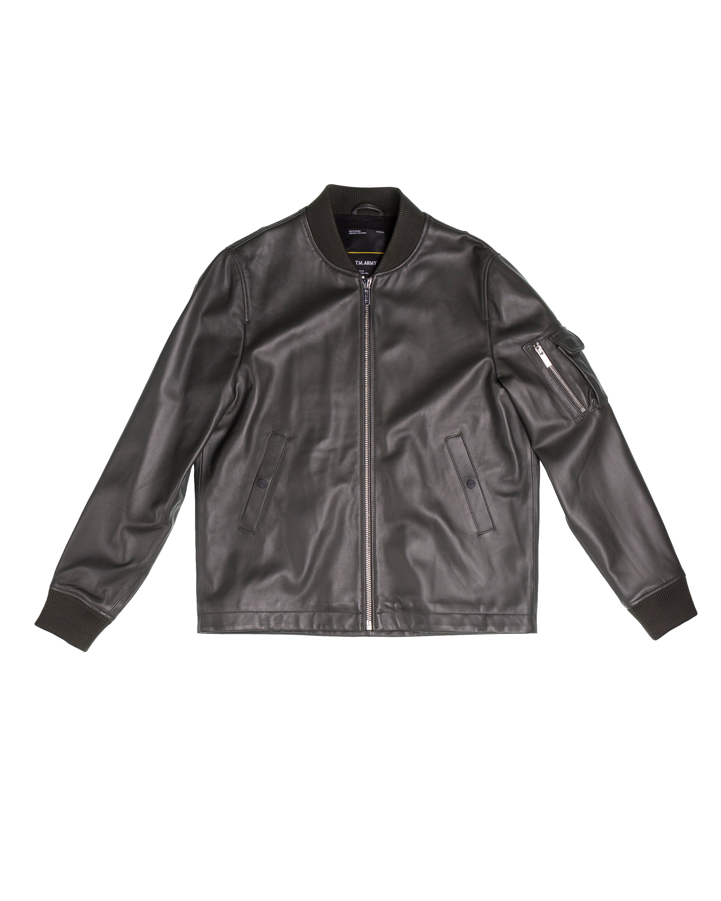 TOUGH JEANSMITH Zipped leather jacket