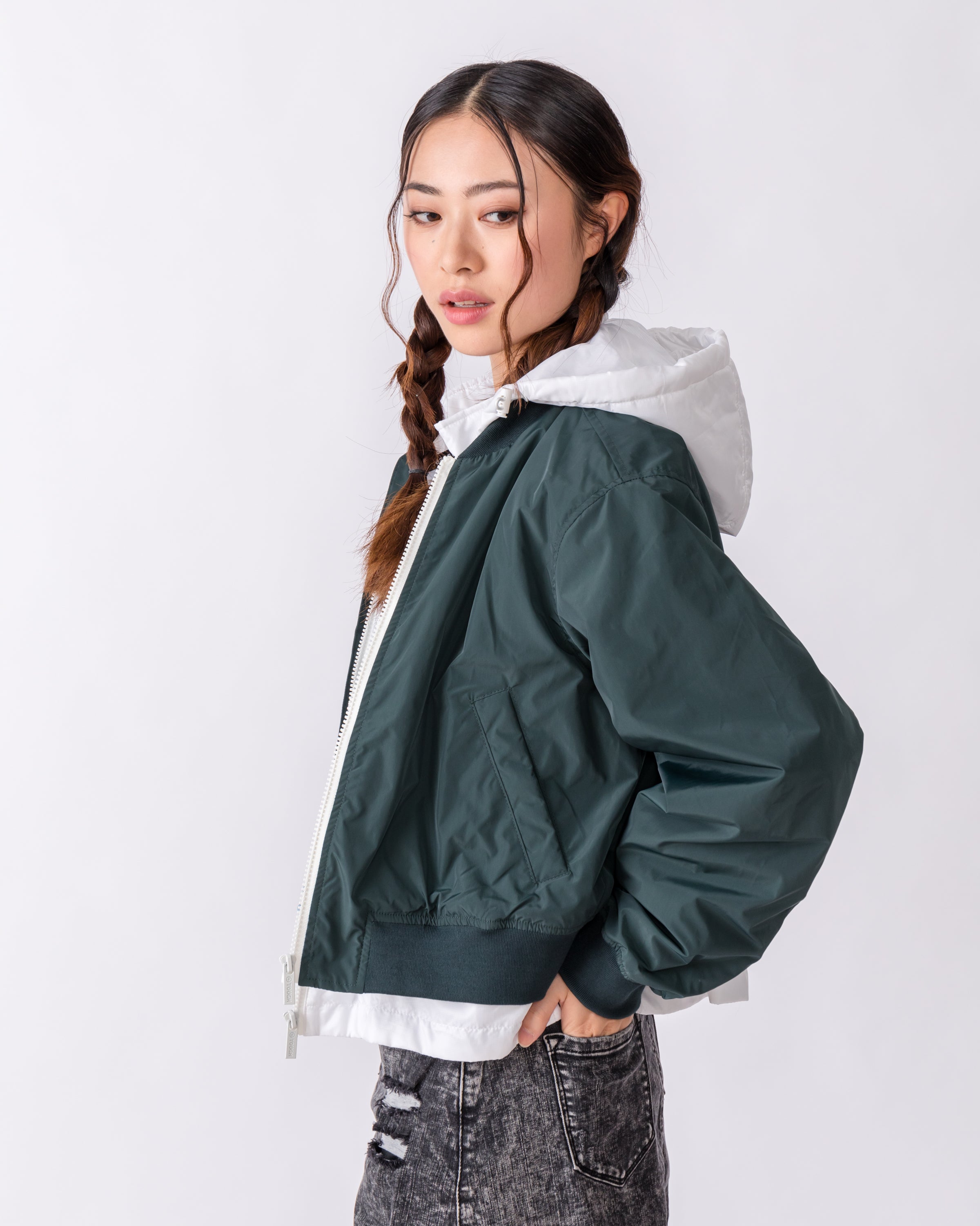 TOUGH JEANSMITH fake two-piece military cotton jacket