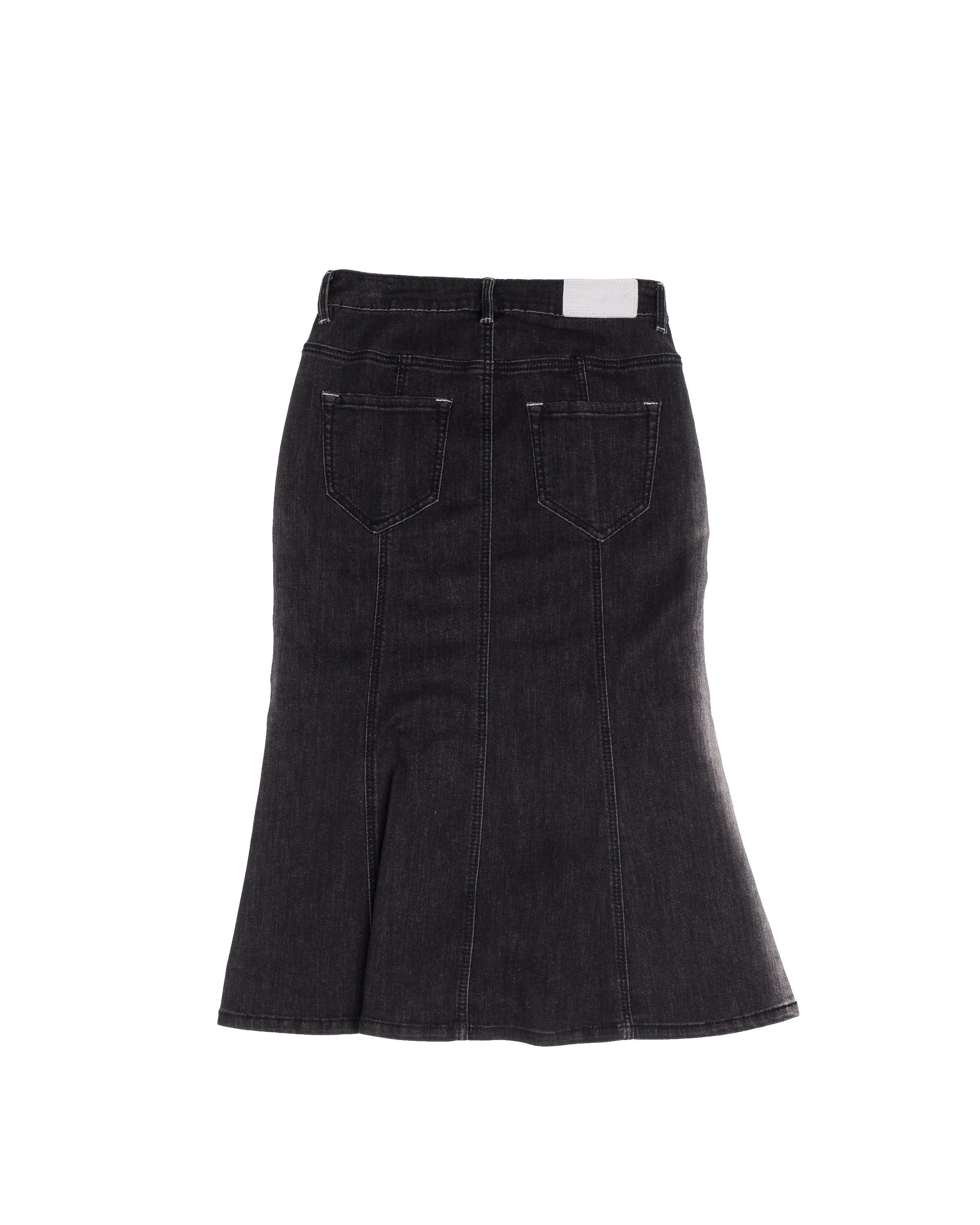 TOUGH JEANSMITH spray-colored black cow fishtail skirt