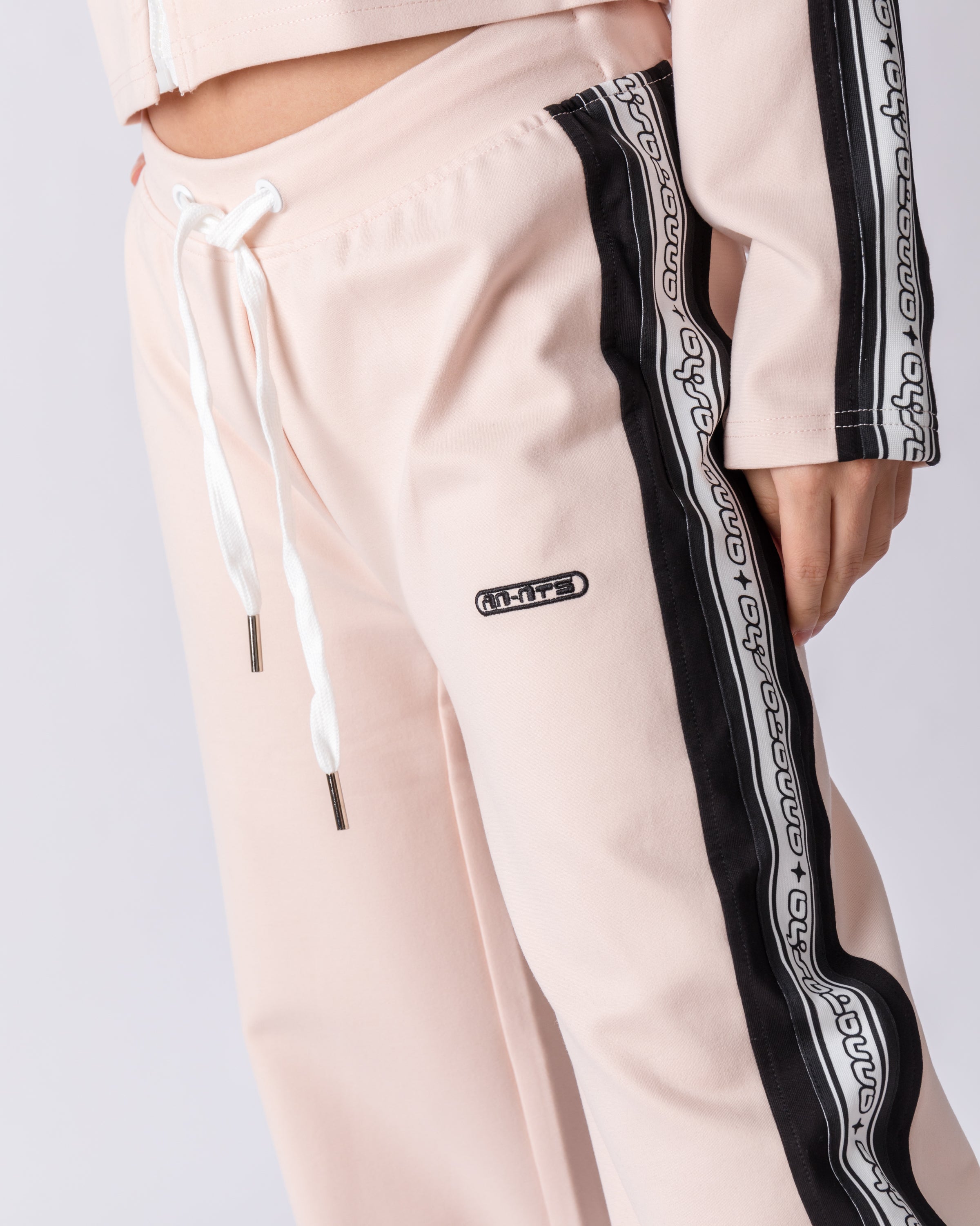 AN-NATASHA Webbing sports knitted trousers