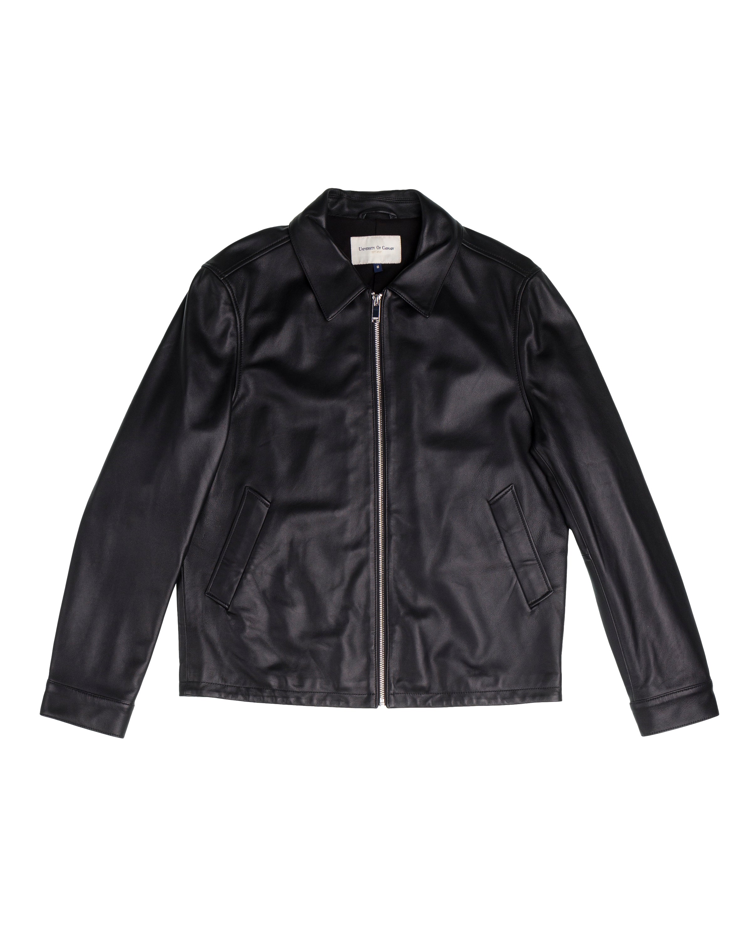 UNIVERSITY OF CARNABY ZIP LEATHER JACKET