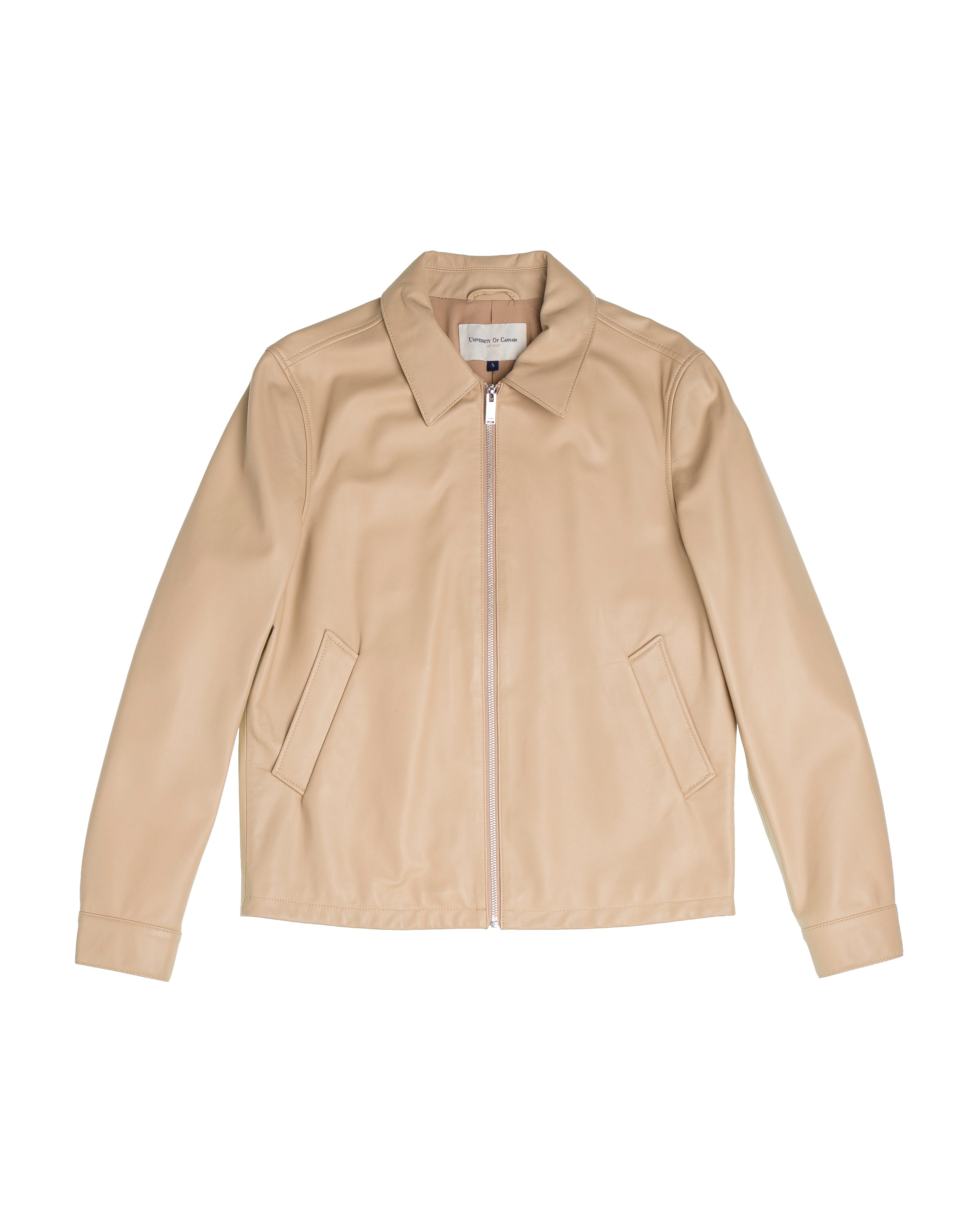 UNIVERSITY OF CARNABY ZIP LEATHER JACKET